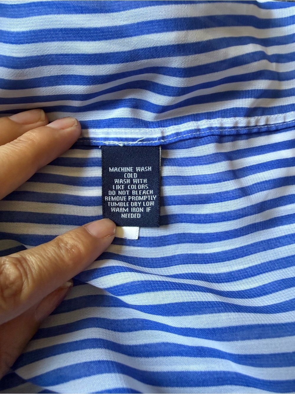Chaps slightly sheer striped blouse, size XL, perfect with denim or trousers - Picture 6 of 6